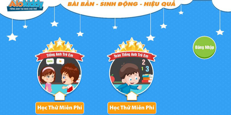 Phần mềm học tiếng Anh trẻ em Alokiddy