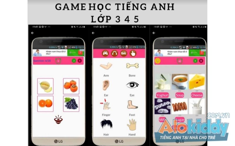Game học tiếng anh lớp 3 4 5